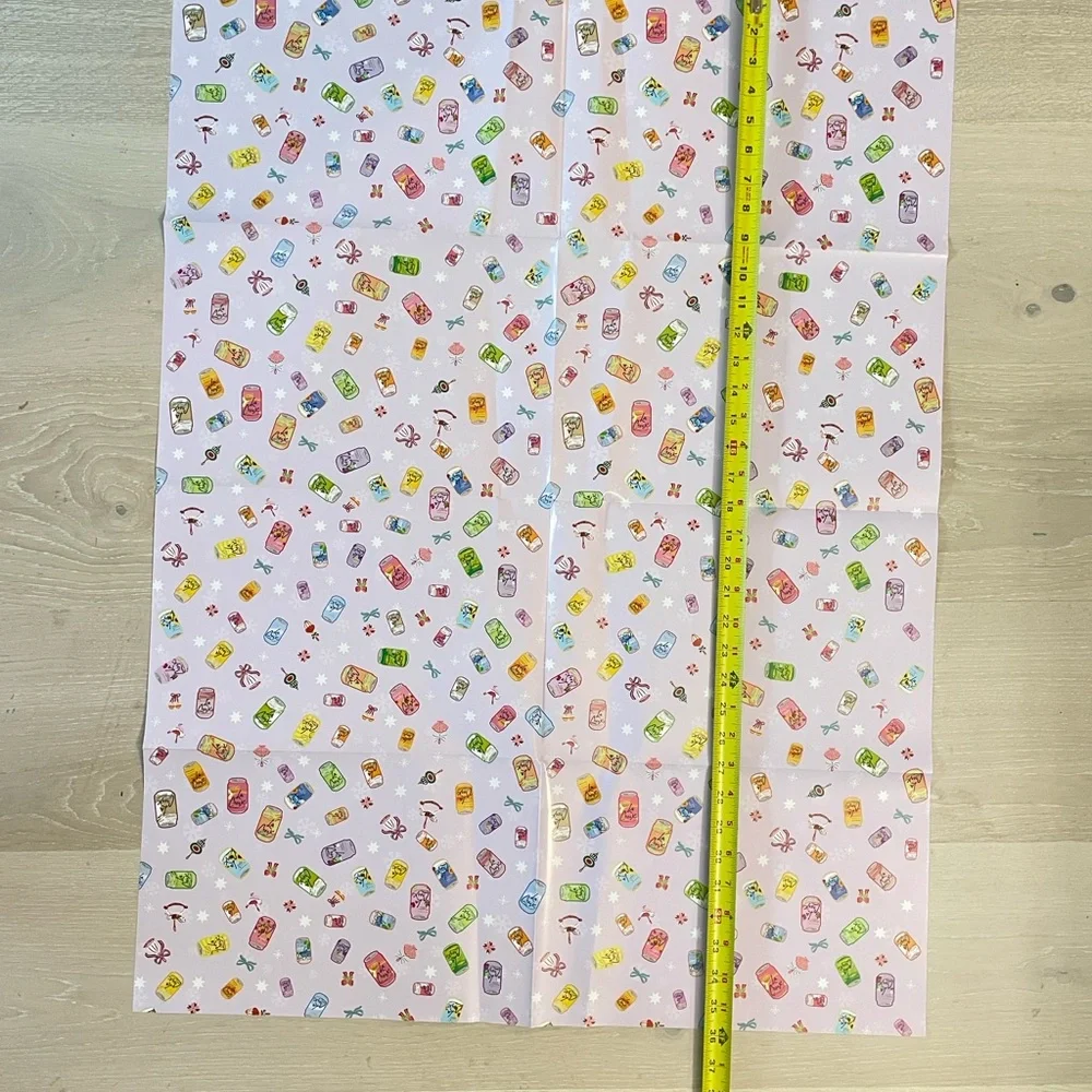Festive LaCroix Holiday Christmas Gift Tags Sticker Sheet and Wrapping Paper Set